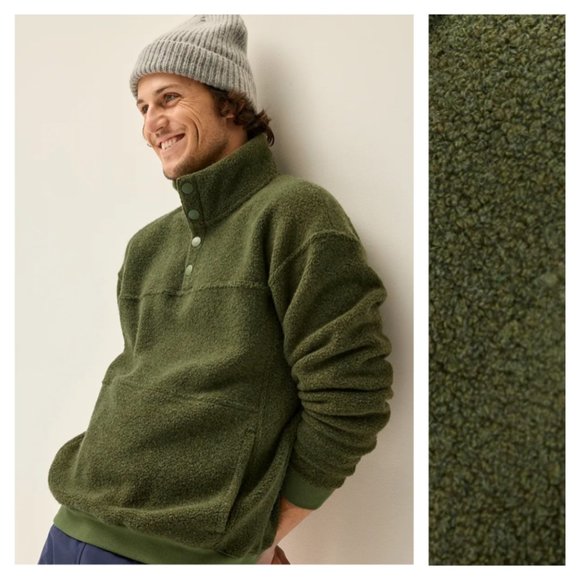 Outdoor Voices Other - Men’s Outdoor Voices MegaFleece Snap Pullover - Olive Branch / Sz XS